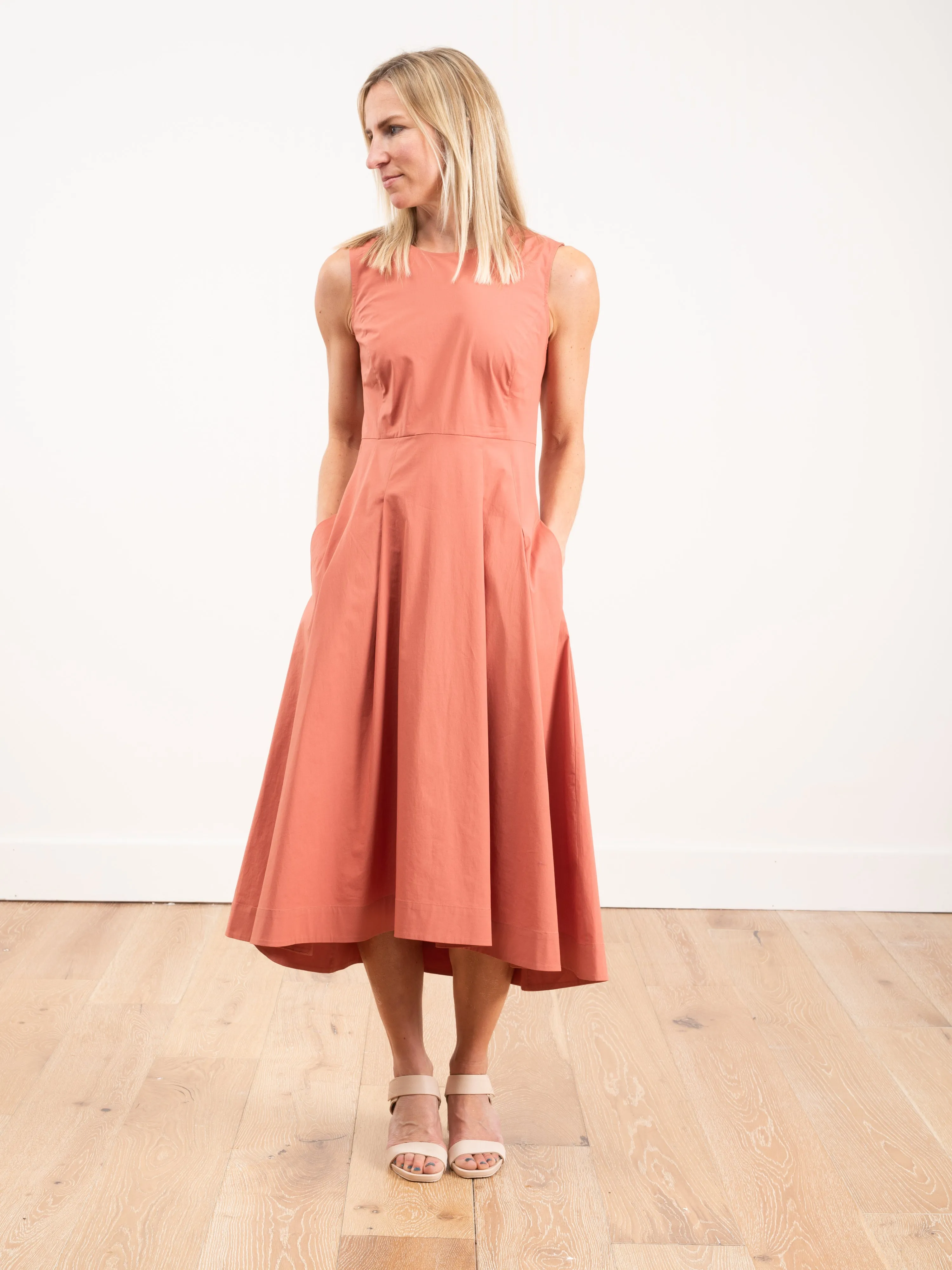 sleeveless full skirt dress - sienna