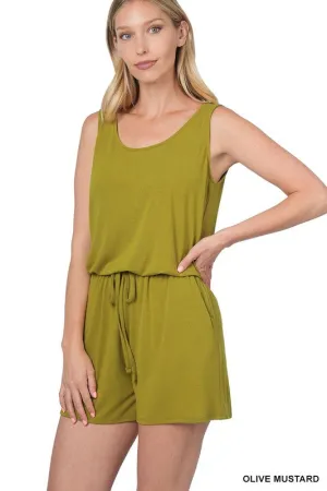 SLEEVELESS ROMPER WITH POCKETS