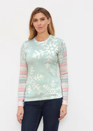 Snowflake Blush (13348) ~ Butterknit Long Sleeve Crew Top