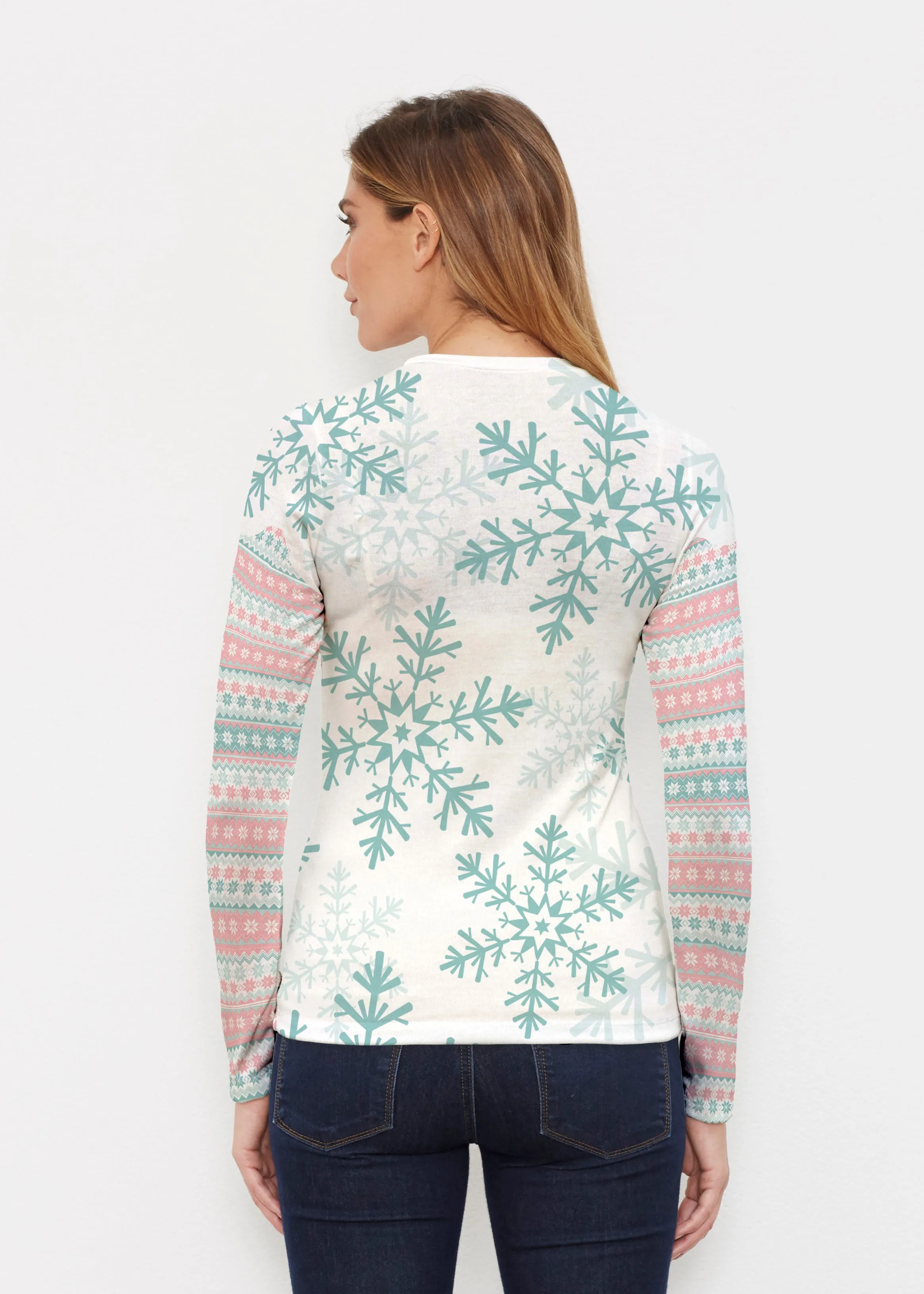 Snowflake Blush (13348) ~ Butterknit Long Sleeve Crew Top