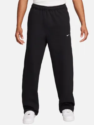 Solo Swoosh Men's Open-Hem Fleece Trousers - Black