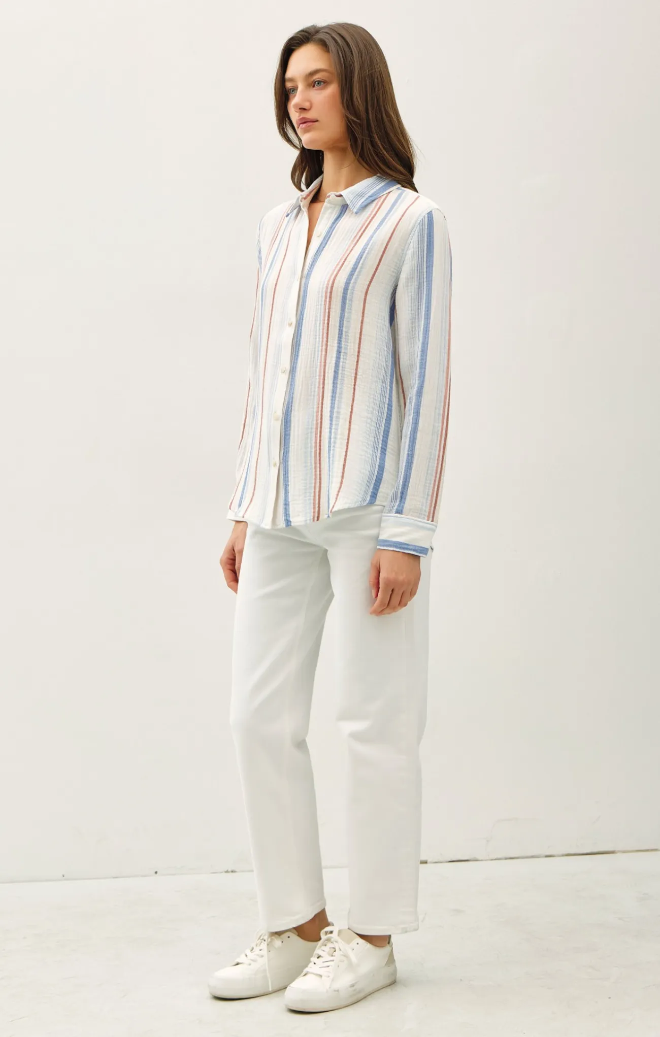 Sophia Stripe Button Up