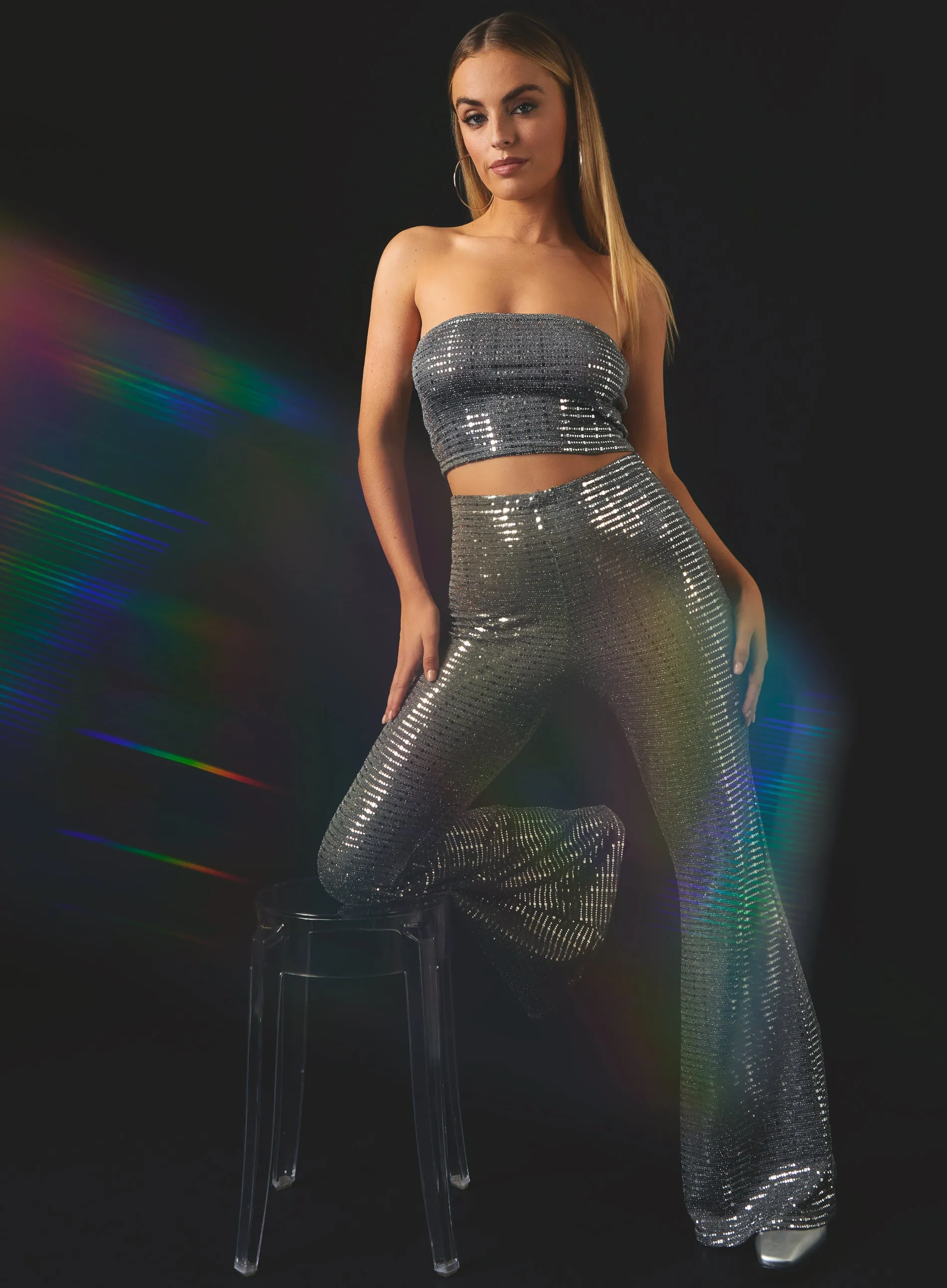 Sparkle Flared Trousers