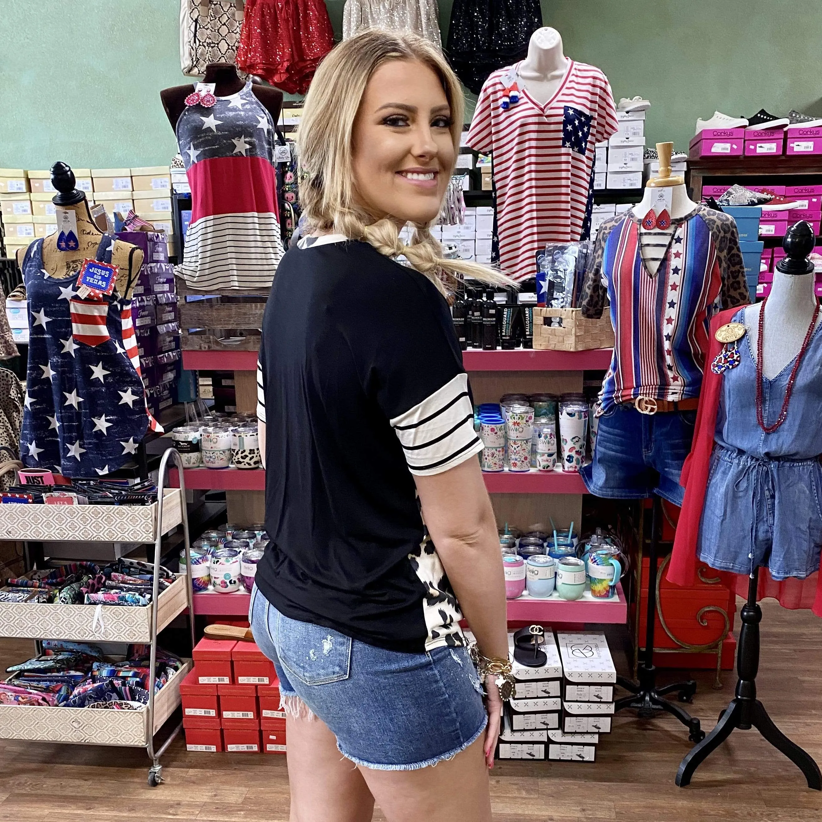 Squared Up Leopard Top