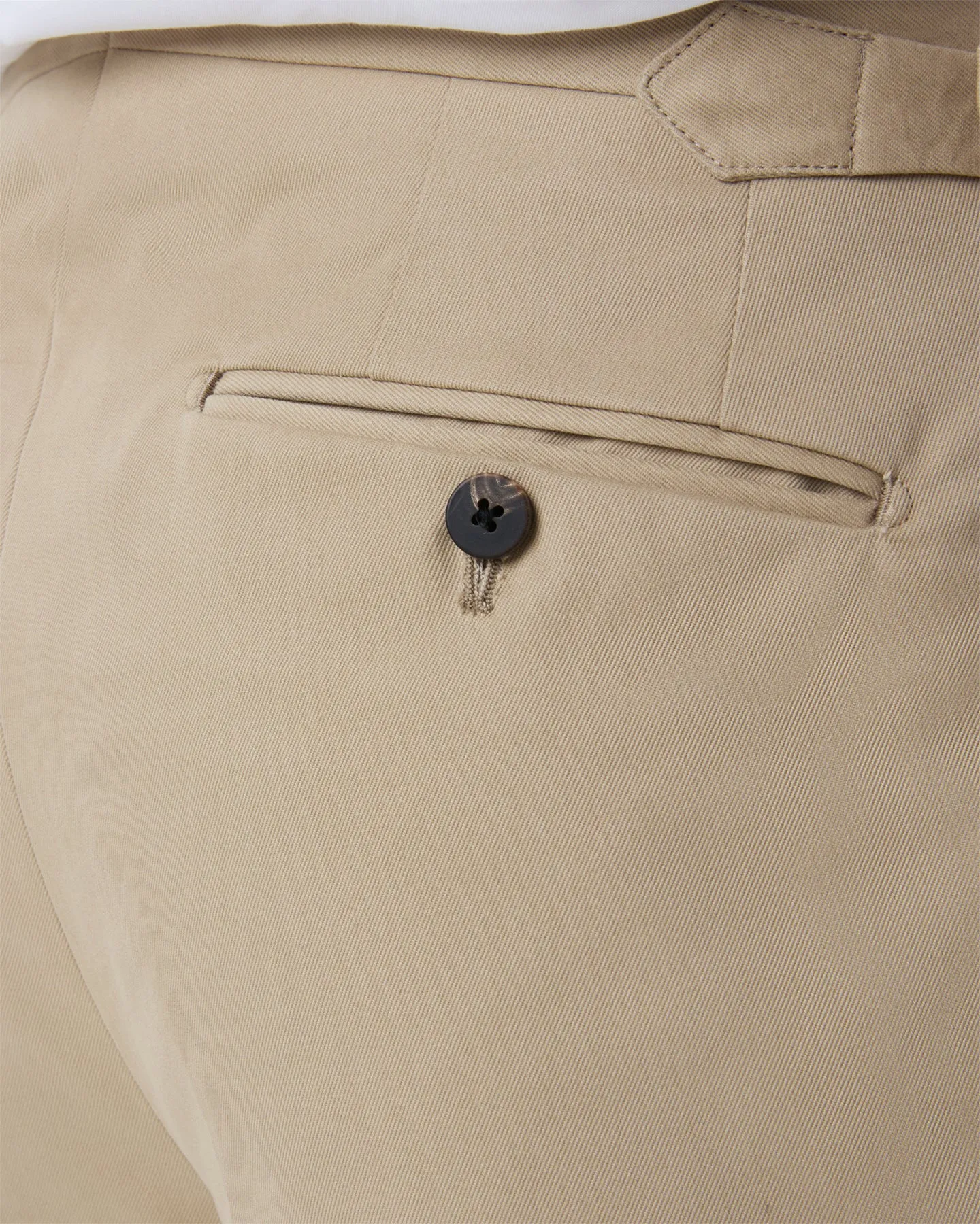 Stone Single Pleat Cotton Drill Trousers