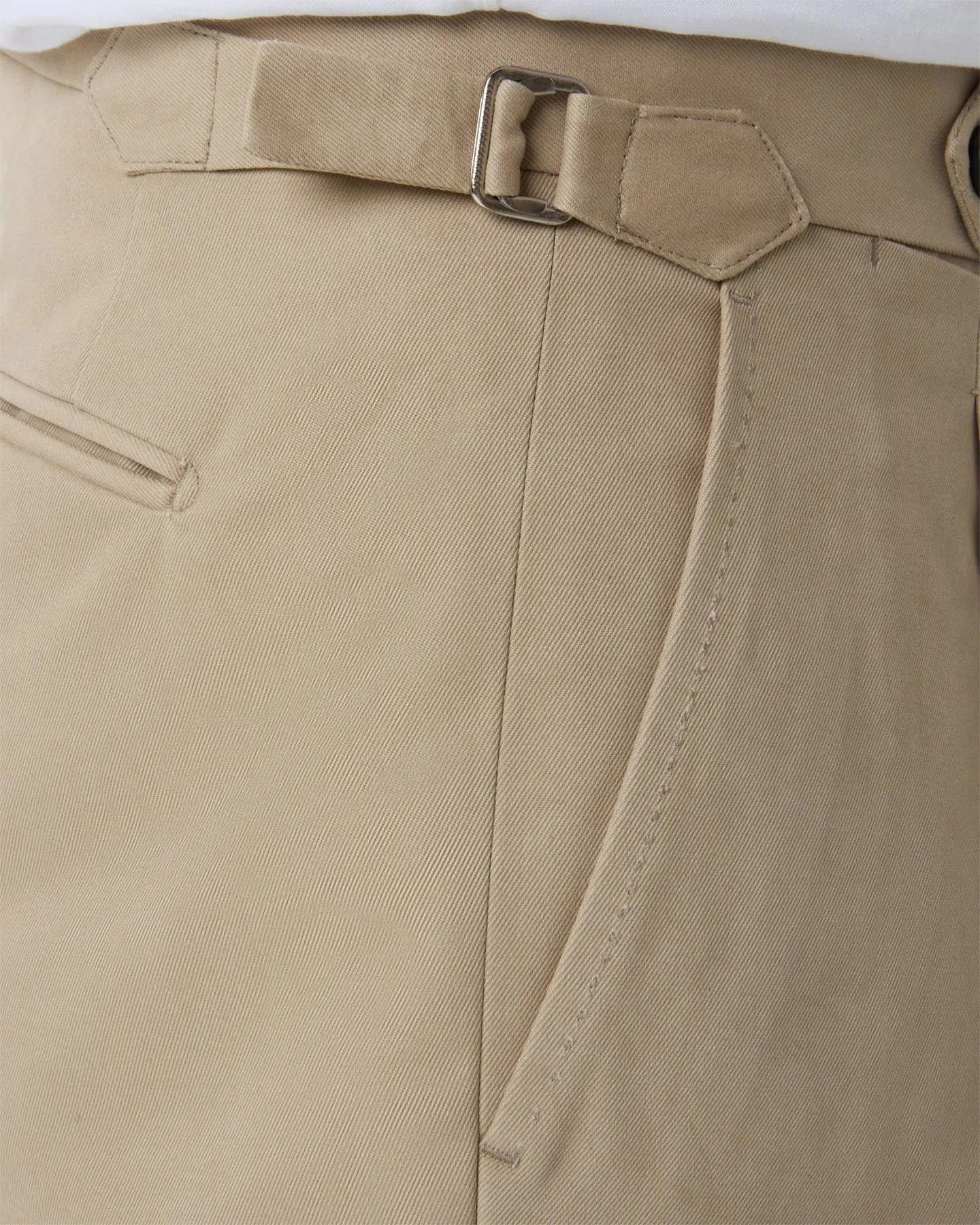 Stone Single Pleat Cotton Drill Trousers