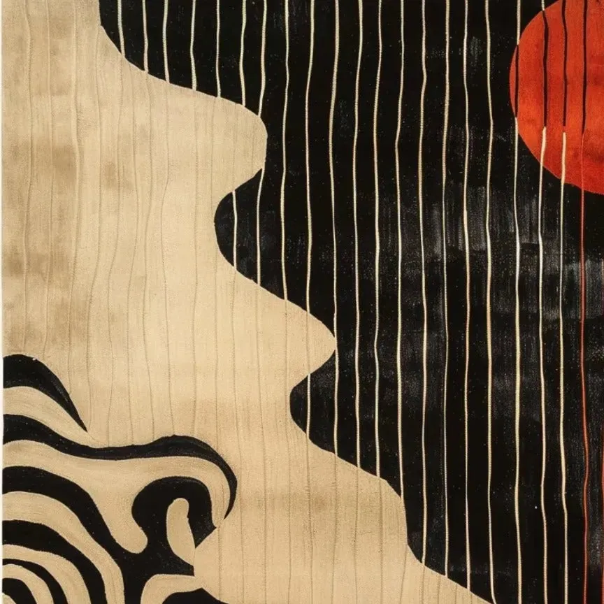 Striped Sunset Hand Tufted Rug 
