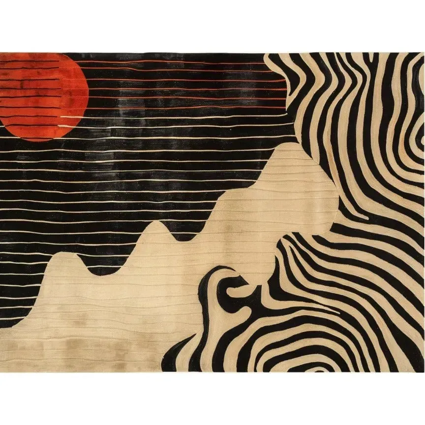 Striped Sunset Hand Tufted Rug 
