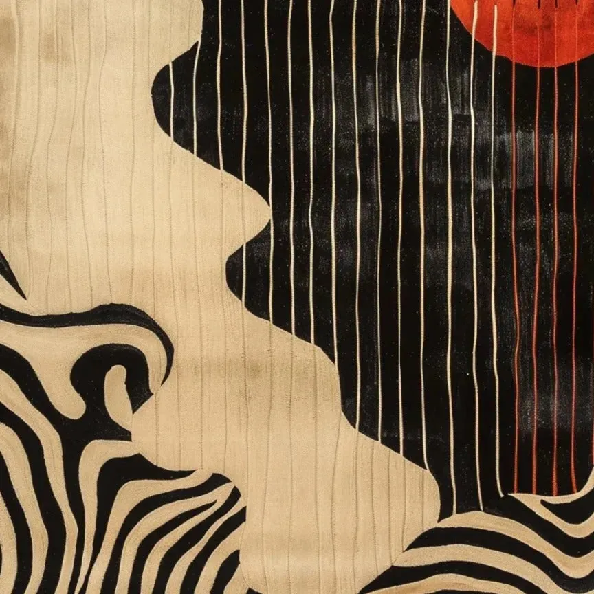 Striped Sunset Hand Tufted Rug 