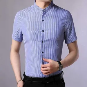 Stripes Printing Slim Shirts