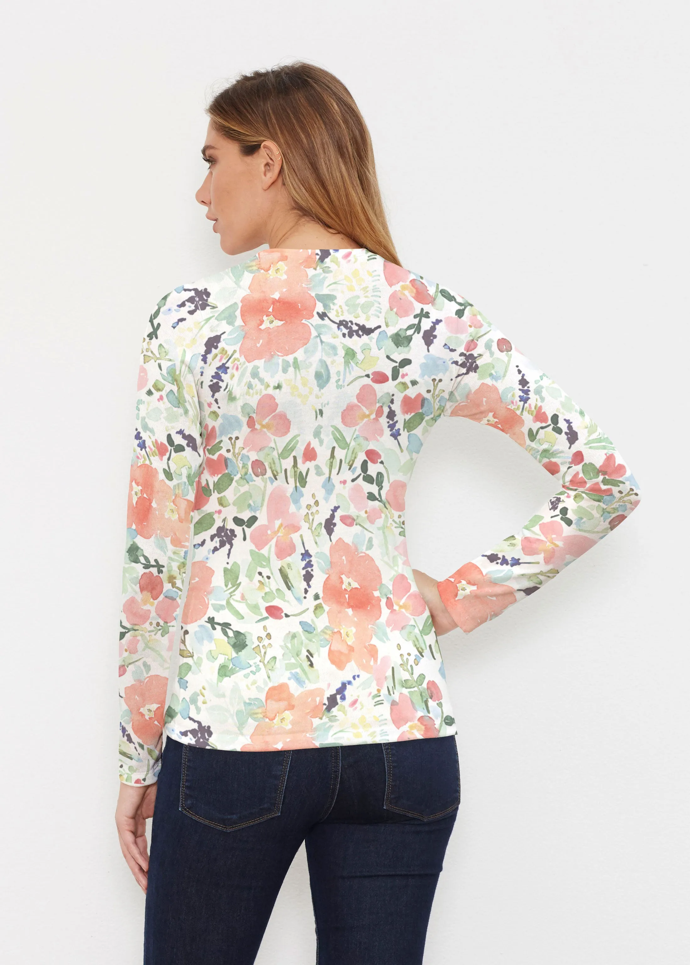 Summer Dreams (7939) ~ Butterknit Long Sleeve V-Neck Top