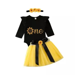 Sunflower Long Sleeve Birthday Set