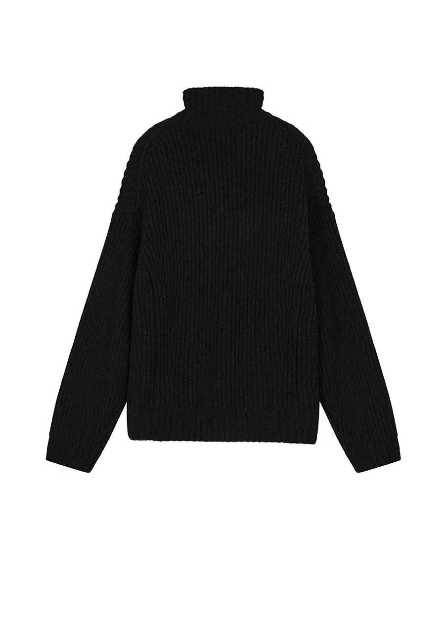 Sweater / JNBY Oversized Short-Cut Wool Sweater