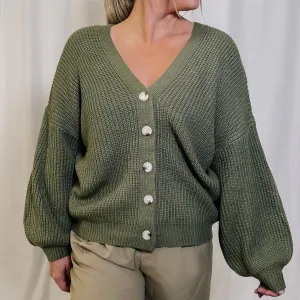 Sweater Weather Cardigan - Olive