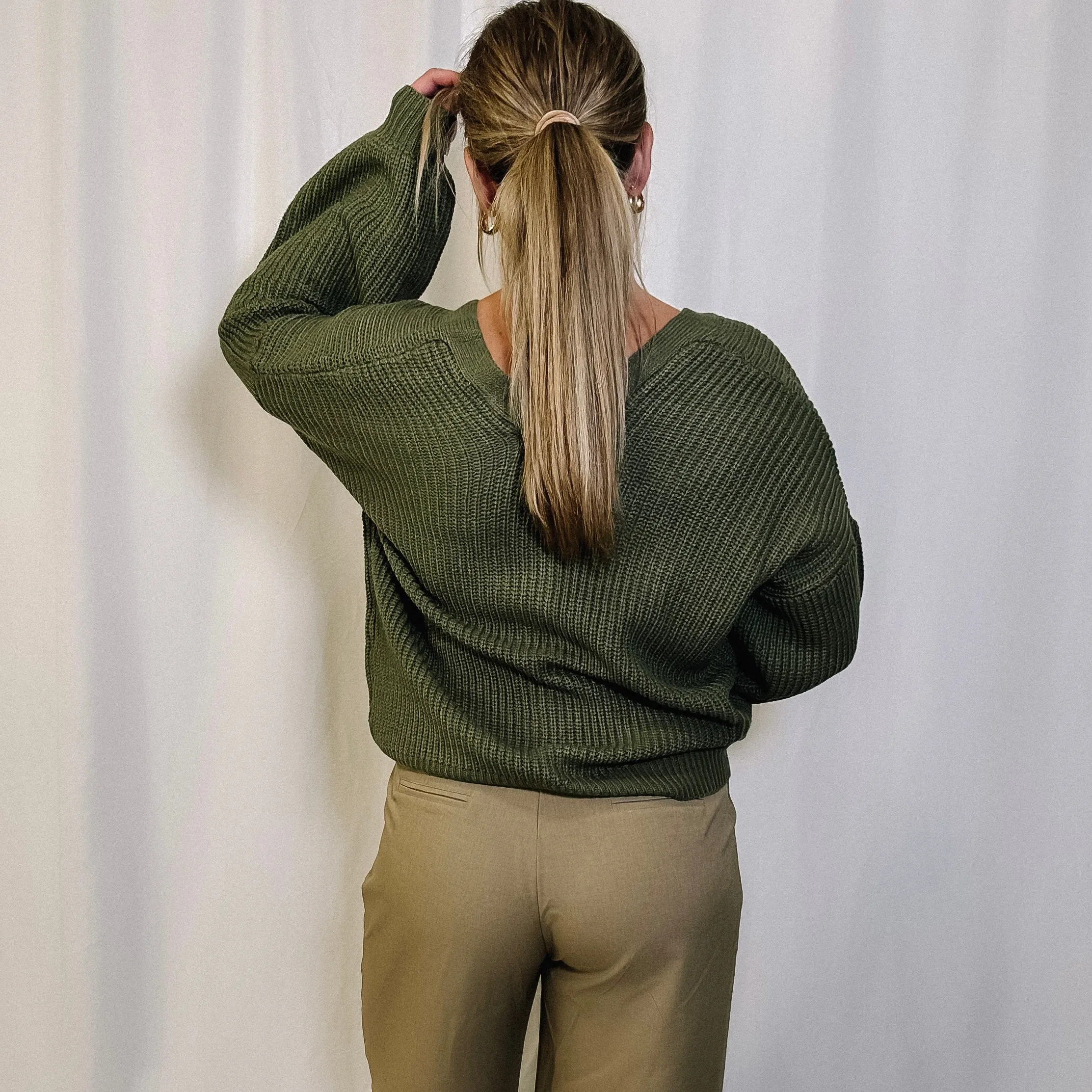 Sweater Weather Cardigan - Olive