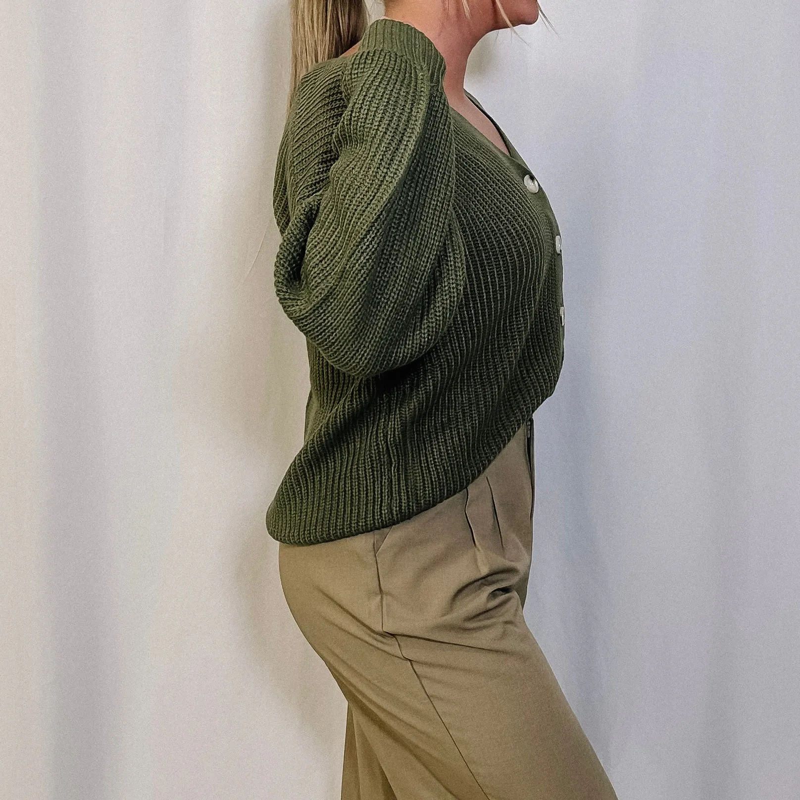 Sweater Weather Cardigan - Olive