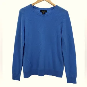 Tahari Cashmere Long Sleeve Sweater Blue