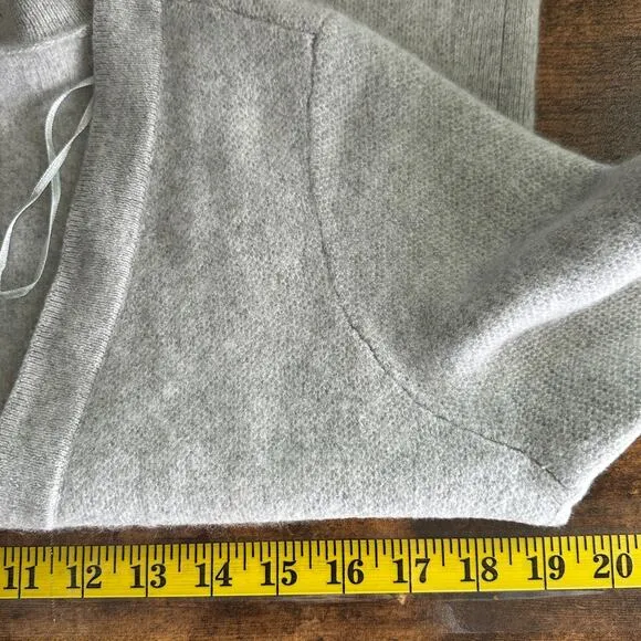Talbots 100% Cashmere Open Front Long Duster Cardigan XL Gray Quiet Luxury Cozy