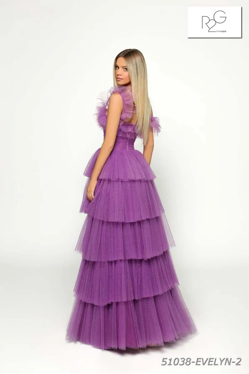 Tarik Ediz - 51038 Tiered A-Line Evening Dress