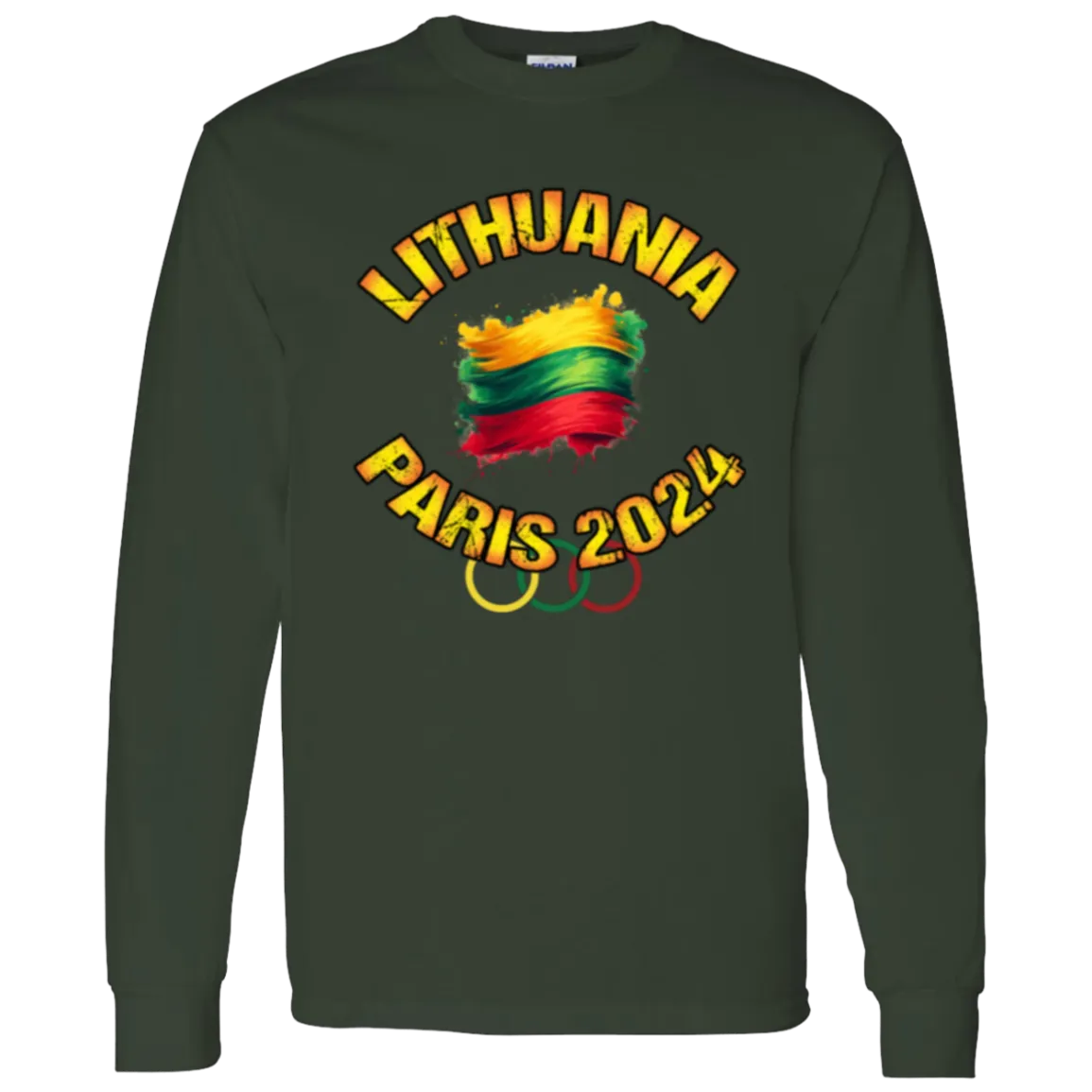 Team Lithuania 2024 Olympics - Men's Classic Cotton Long Sleeve T