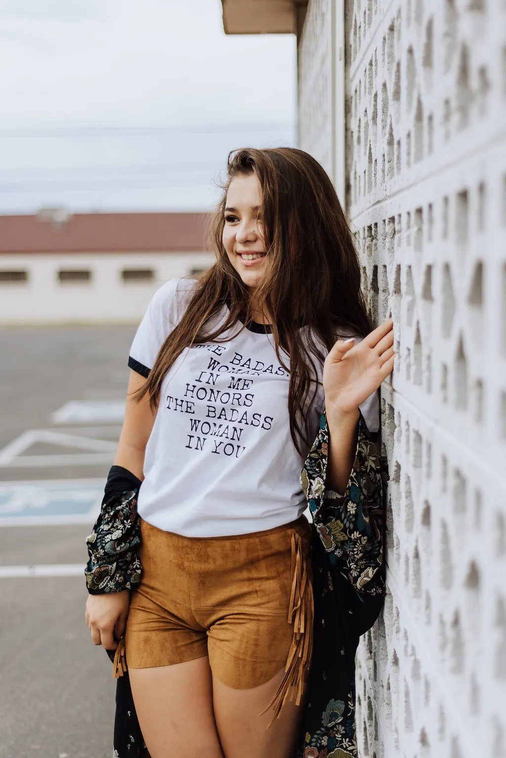 The Badass Woman In Me Honors The Badass Woman In You - Retro Fitted Ringer