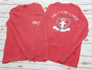 The Blushing Ivy Boutique Logo Crimson Long Sleeve