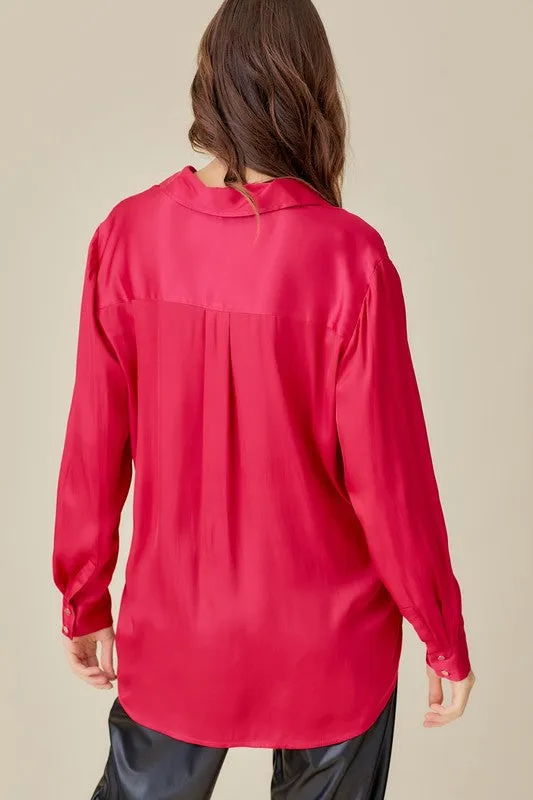 The Carmen top- Hot Pink