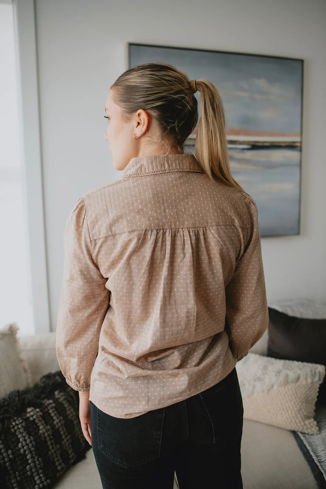 The Gabie Shirt - Toasted Coconut