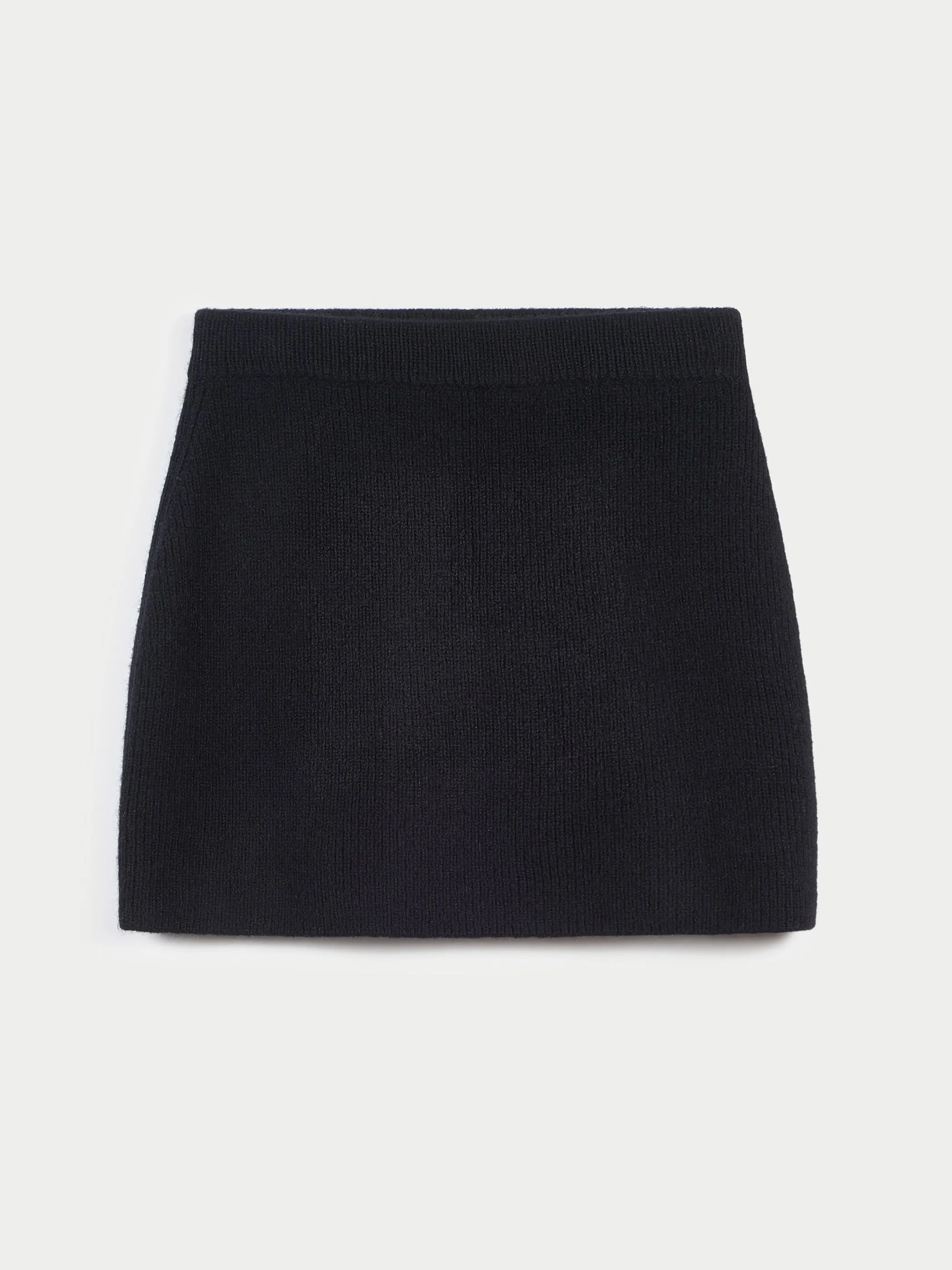 The Rahni Ribbed Mini Skirt in Cashmere