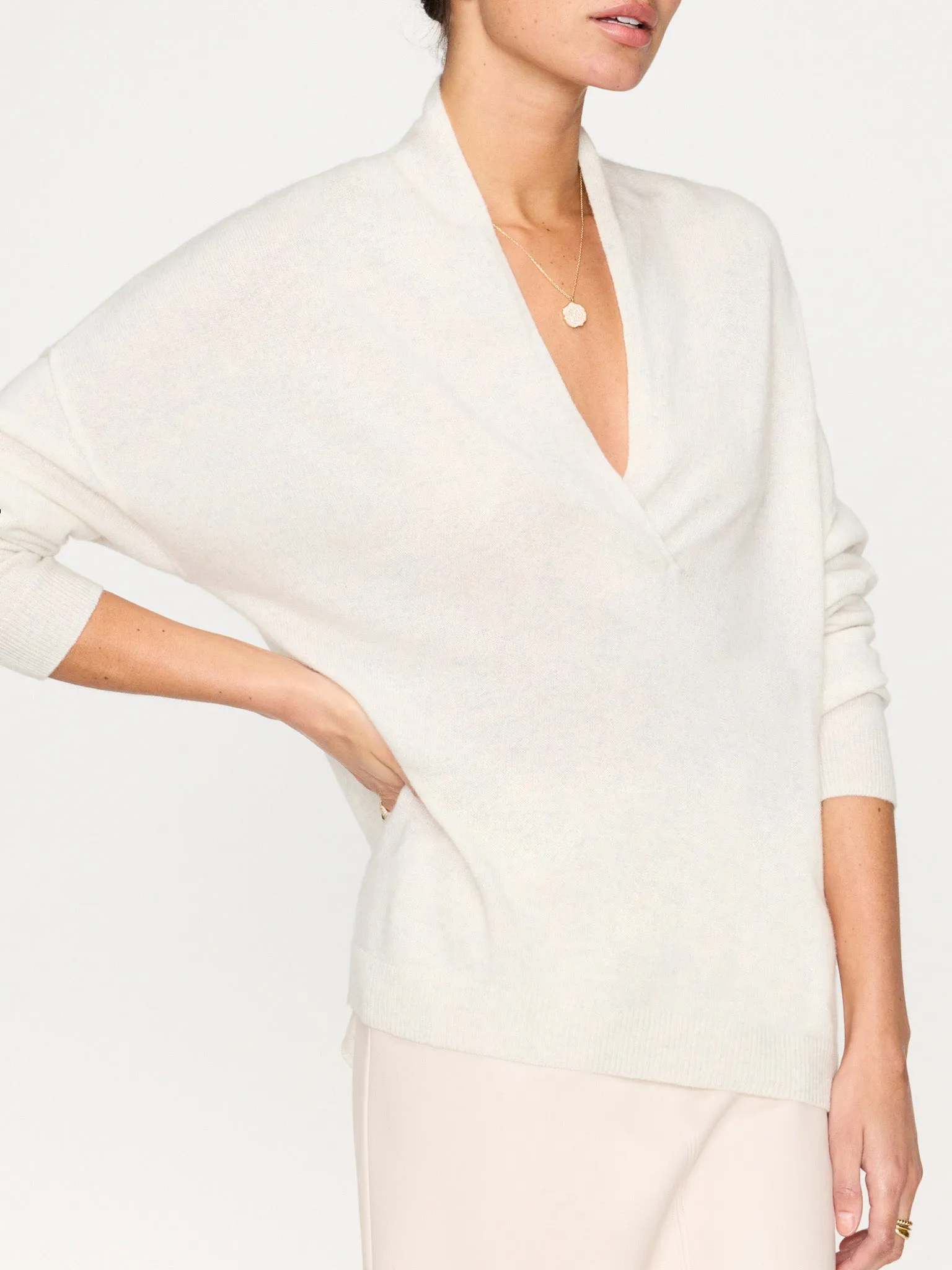 The Siena Wrap Neck Pullover