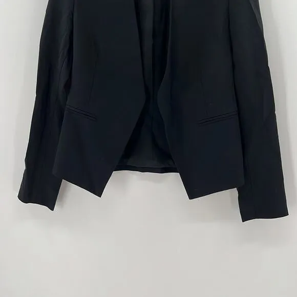 Theory Lanai Open Blazer In Sevona Stretch Wool - Black - 4