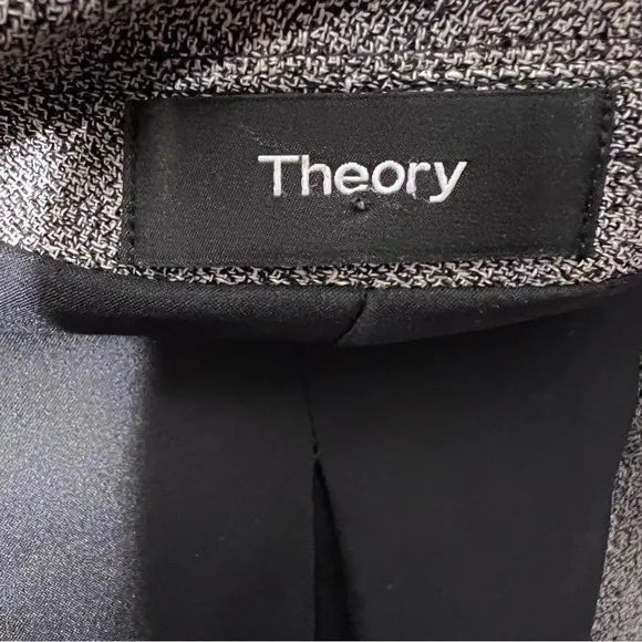 Theory Womens Sedeia Linen Crepe Vest Size 2 Gray Speckled Boucle Structured