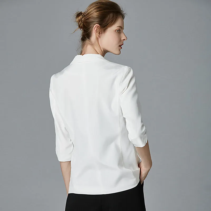 Three-quarter Sleeve Single Button Suit For Women