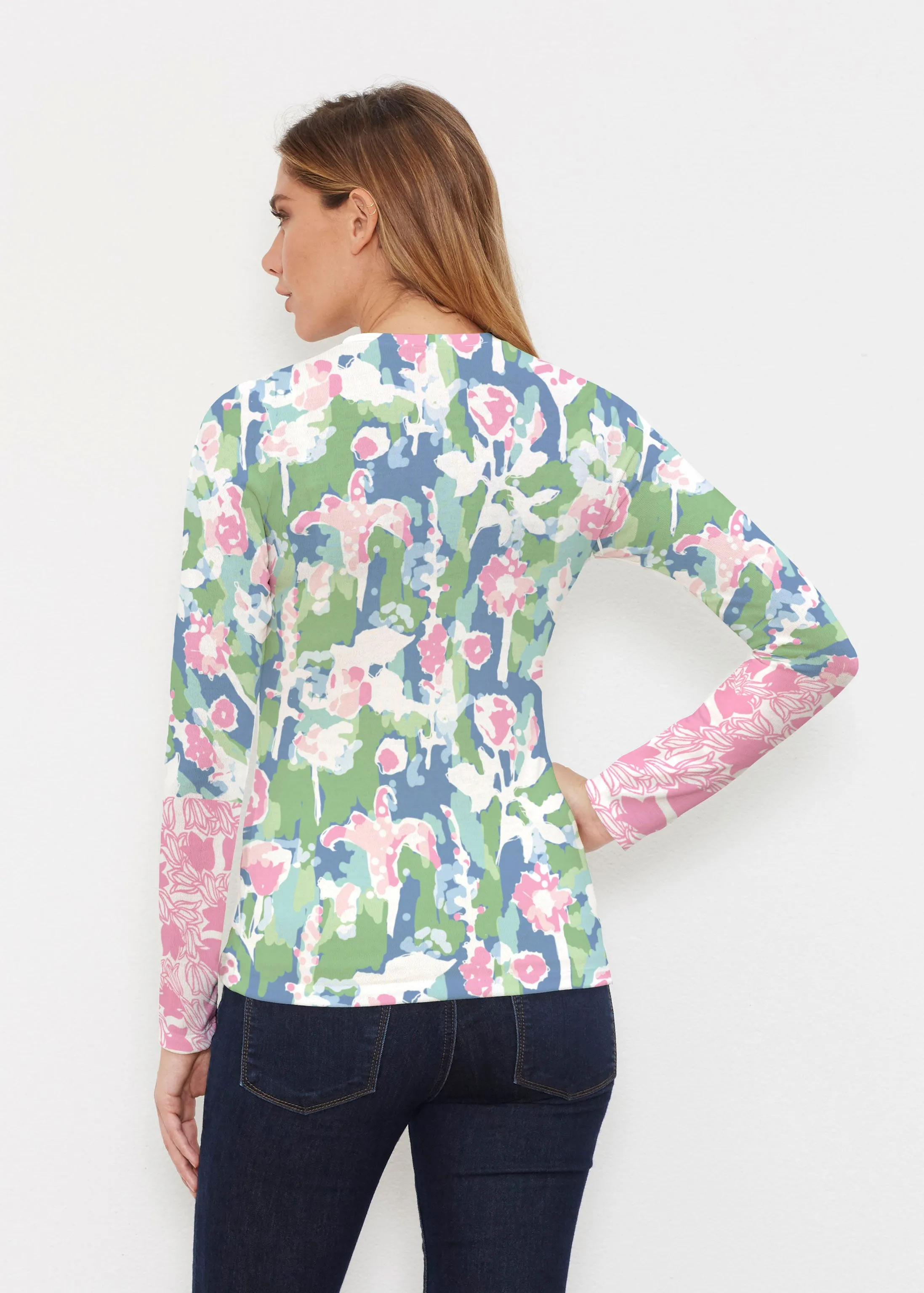 Tiptoe Tulips (20416) ~ Butterknit Long Sleeve V-Neck Top