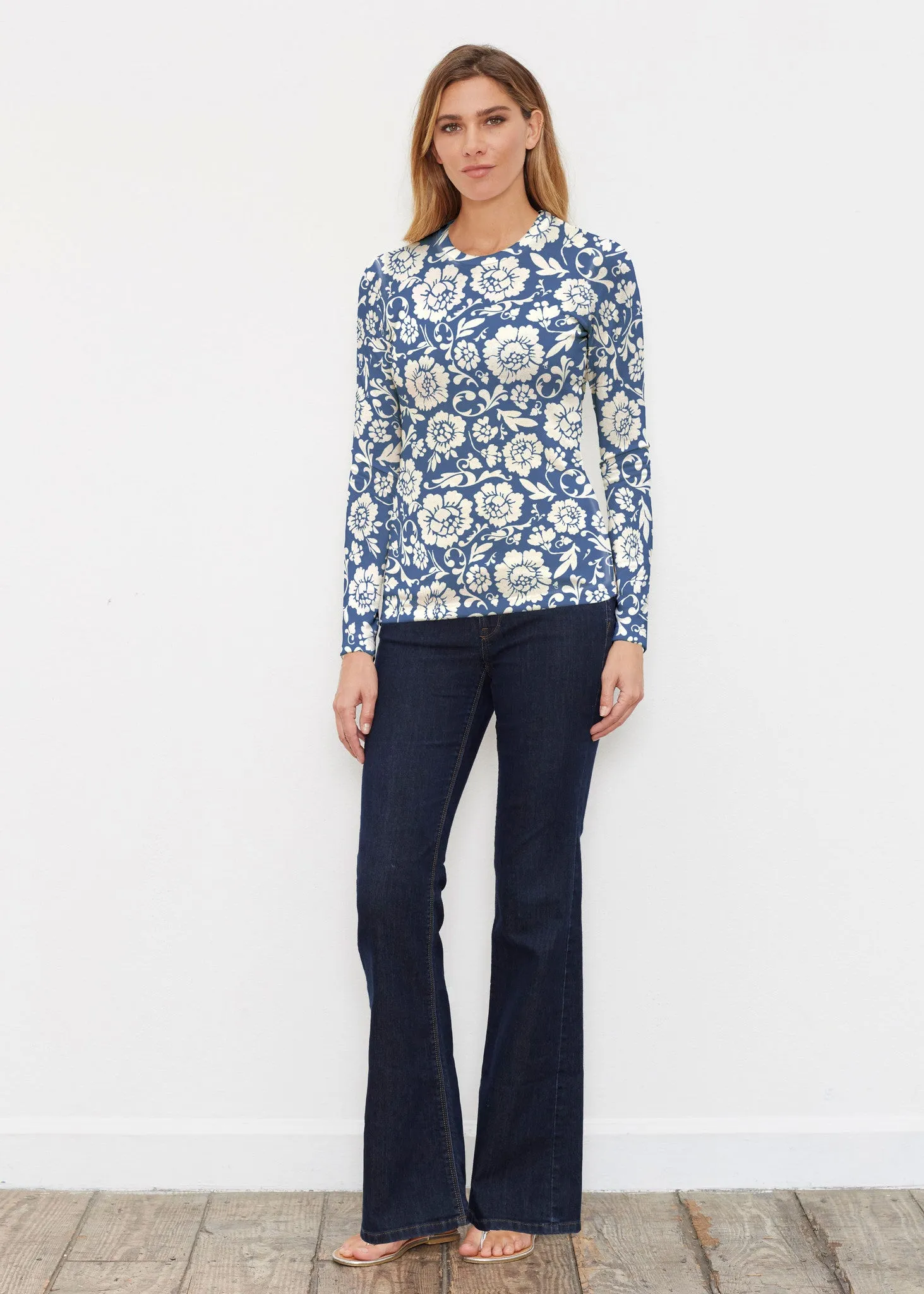 Traditional Navy (14135) ~ Butterknit Long Sleeve Crew Top