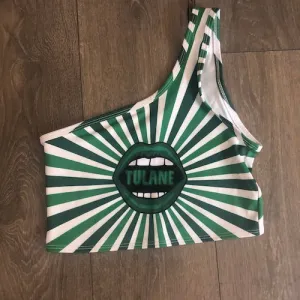 Tulane Starburst Lips One Shoulder Top