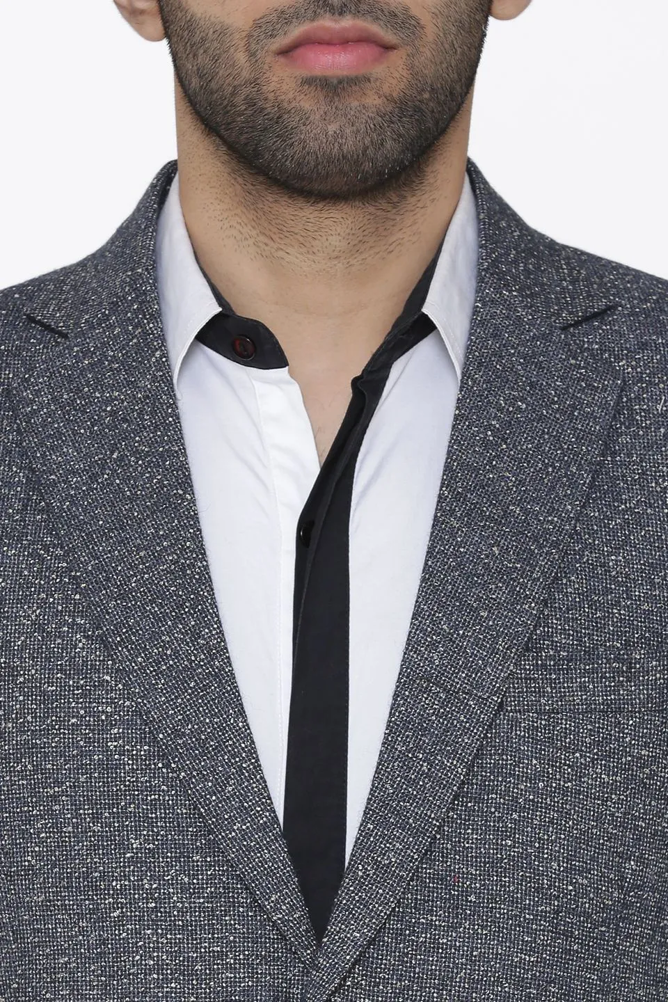 Tweed Wool Grey Blazer