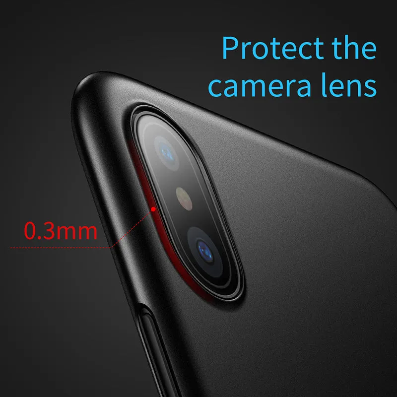 Ultra Thin Slim Cover For iPhone X - Black,Transparent White,Transparent Black