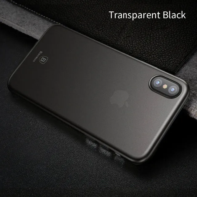 Ultra Thin Slim Cover For iPhone X - Black,Transparent White,Transparent Black