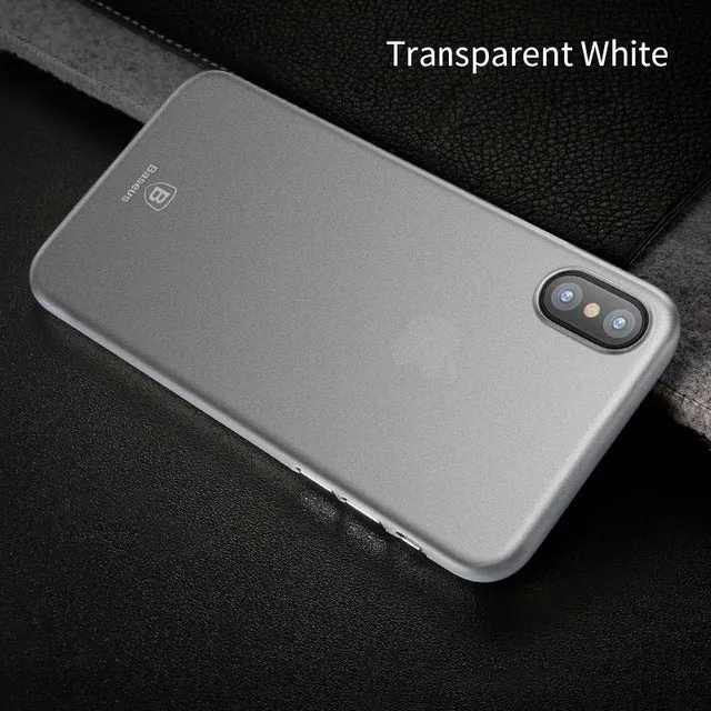 Ultra Thin Slim Cover For iPhone X - Black,Transparent White,Transparent Black