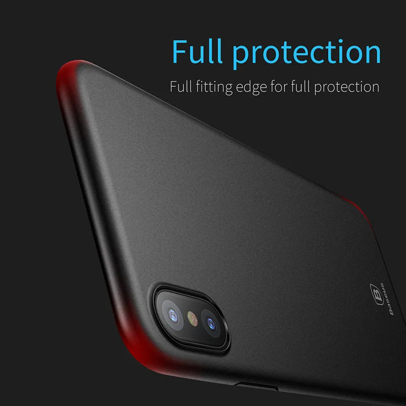 Ultra Thin Slim Cover For iPhone X - Black,Transparent White,Transparent Black