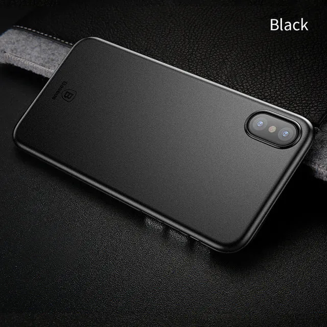 Ultra Thin Slim Cover For iPhone X - Black,Transparent White,Transparent Black