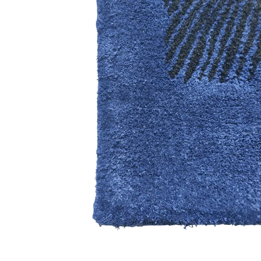 Valley of the Suns Hand Tufted Wool Rug - Blue and Yellow