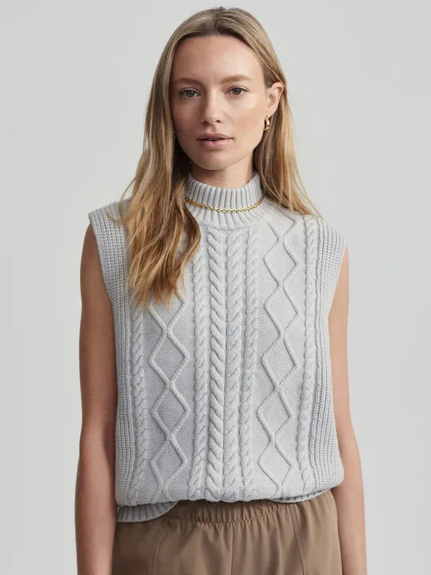 Varley | Joilette Roll Neck Vest {Harbour Mist}