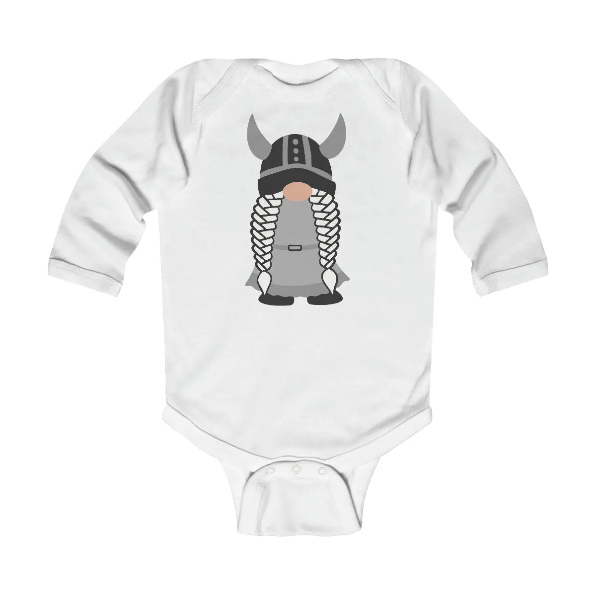 Viking Girl Gnome Long Sleeve Bodysuit
