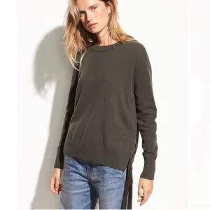 Vince Bow Side Tie Cashmere Crew Sweater Womens Size Medium Pre Owned