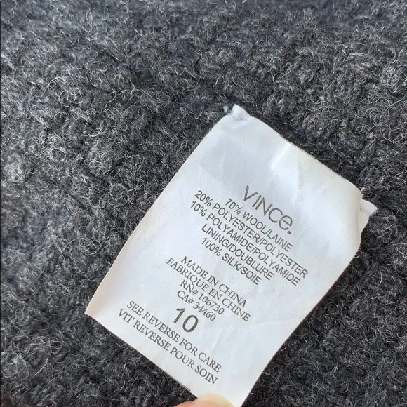 Vince Classy Woven Fringed Wool Silk Jacket Blazer