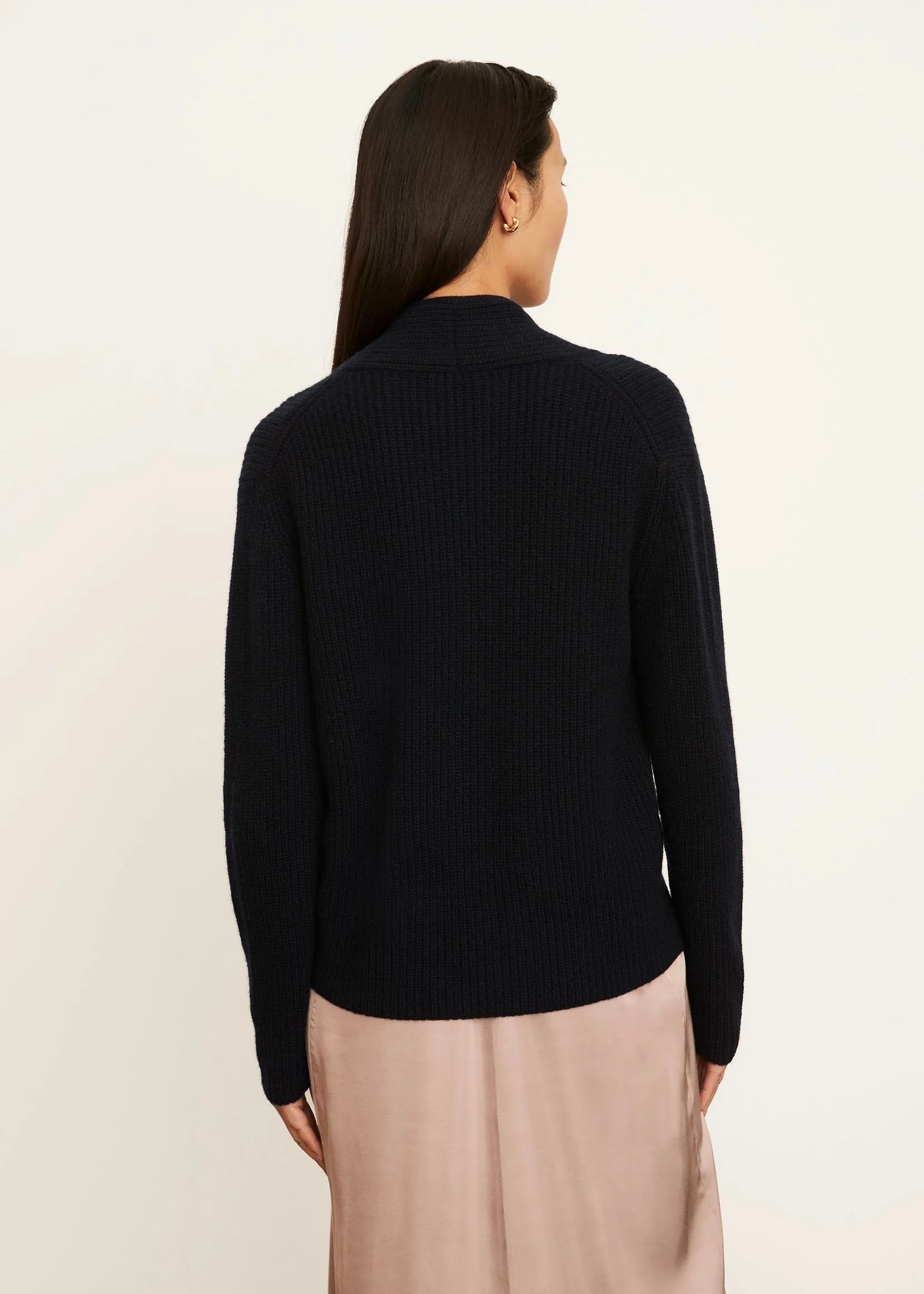 Vince Raised Collar Cardigan (Coastal)