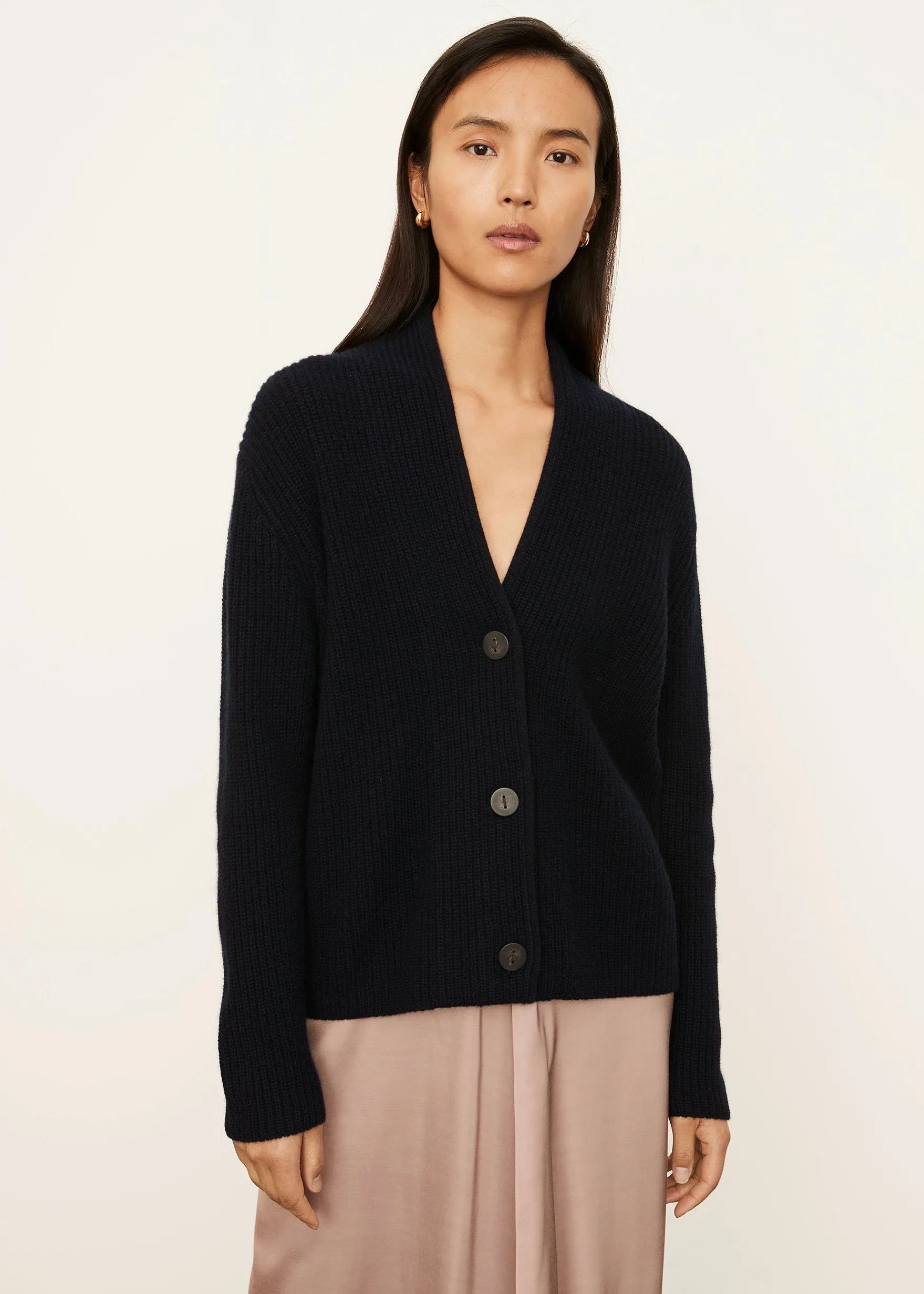 Vince Raised Collar Cardigan (Coastal)