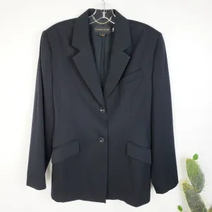 Vintage Classiques Entier 100% Wool Blazer Japan Black Longline size 12 Wmns Y2K